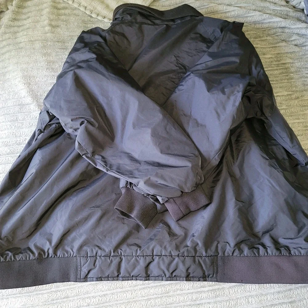 Port Authority‎ Black  Full Zip Fleece Lined Jacket Men's Size 5XL Resin Coated